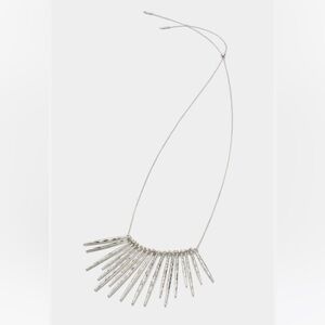 Stella & Dot Silver Kari Fringe Necklace